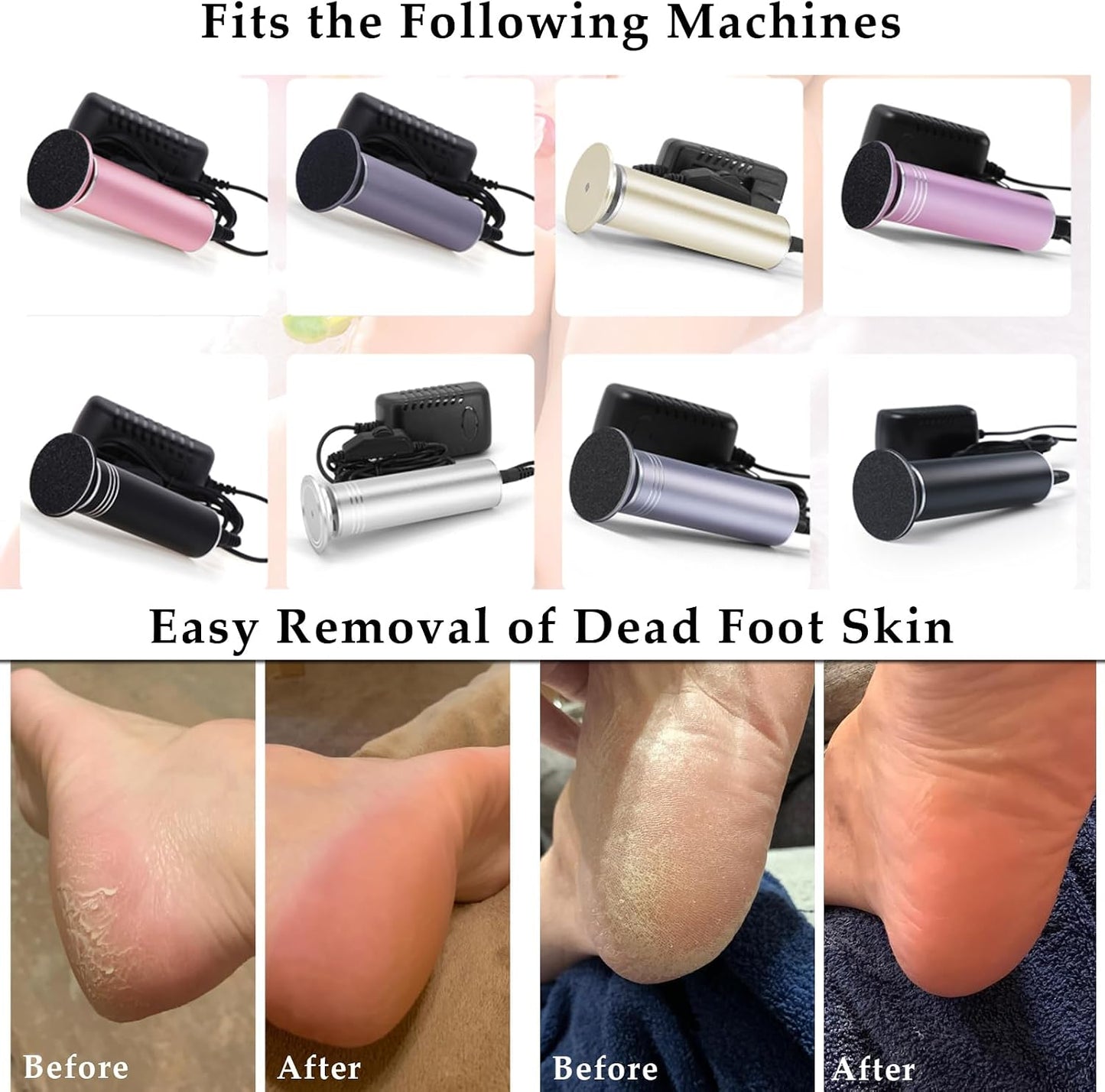 Upgraded Electric Callus Remover for Feet (Adjustable Speed) Professional Electric Foot File Foot Sander Foot Grinder for Dead Skin Pedicure Tools with 60 Replaceable Sandpaper, Black