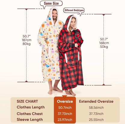 yescool Wearable Blanket Hoodie as Christmas Birthday Gifts for Women Mom - Colors B