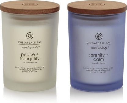 Chesapeake Bay Candle Scented Candle Serenity + Calm (Lavender Thyme) Coffee Table Home Décor