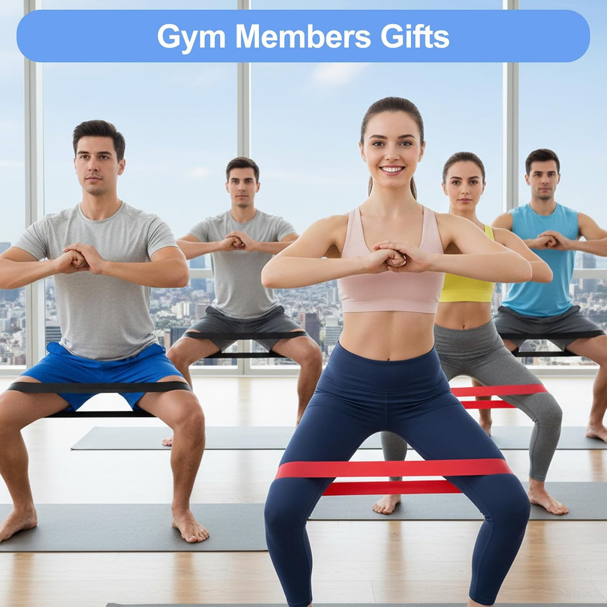 40 Pcs Resistance Bands Bulk, Loop Exercise Bands Set for Gym Members Sports Class Students Gift, 5 Pieces Each Set with Storage Bag, Fitness Bands for Outdoor Home Gym Yoga Pilates