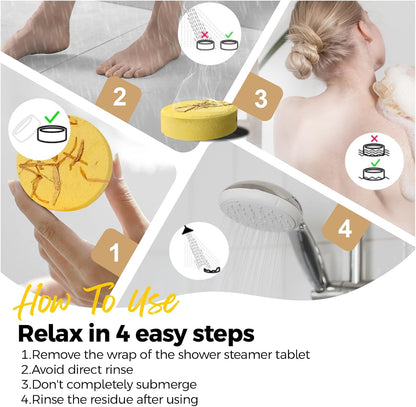 Shower Steamers Aromatherapy Birthday Gifts for Women - SWCANDY 8 Pcs Travel Essentials, Hotel Shower Spa Holidays Mom Wife Grandma Sister Her Self Care Relaxation with Natural Essential Oils Home
