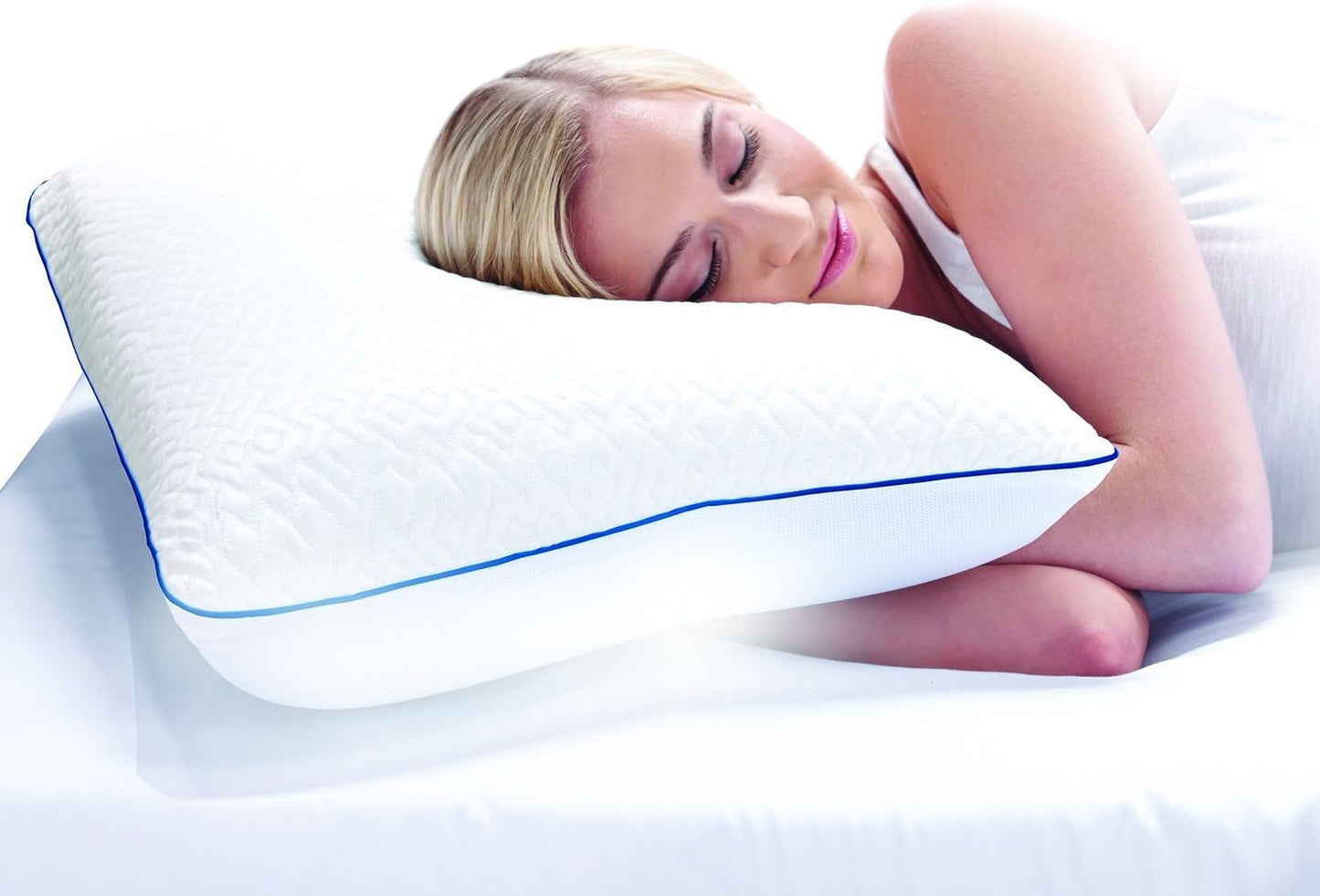 Sleep Innovations Forever Cool Gel Memory Foam Pillow, Standard (Pack of 2), White 2 Count