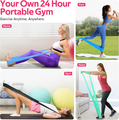 Resistance Bands Set, Exercise Bands for Physical Therapy, Pilates, Yoga