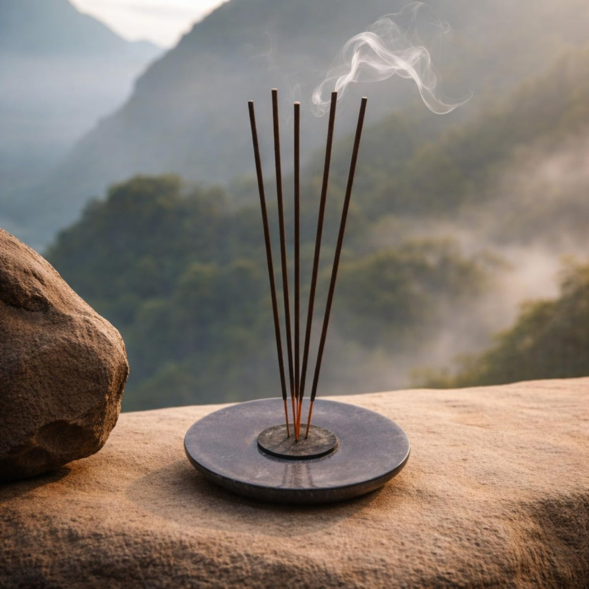 Handmade Natural Grey Marble Incense Stick Holder