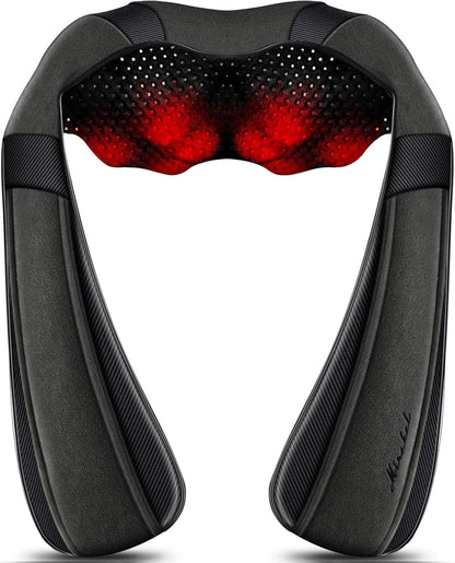 Shiatsu Neck Back and Shoulder Massager with Heat for Pain Relief Deep Tissue, Christmas Women Men Gifts for Mom Dad, Wife Husband, Him Her, Fathers Day, Mothers Day, Birthdays Gift (NOT Cordless)