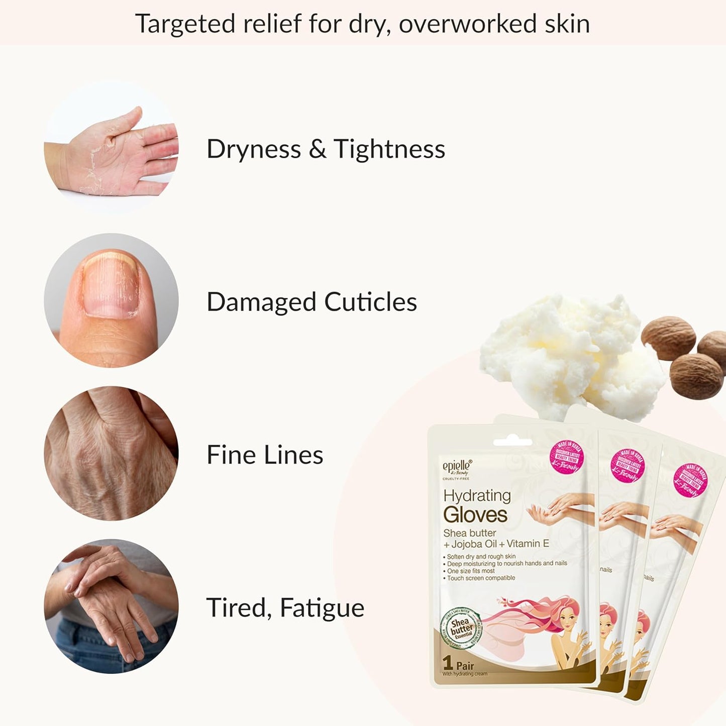 Epielle Hydrating Foot Mask 6 Pairs, Relieve and Soften with Shea Butter & Jojoba Oil, Deep Moisturizing Socks for Dry, Cracked Feet, Self Care Gifts for Women, Spa Kit