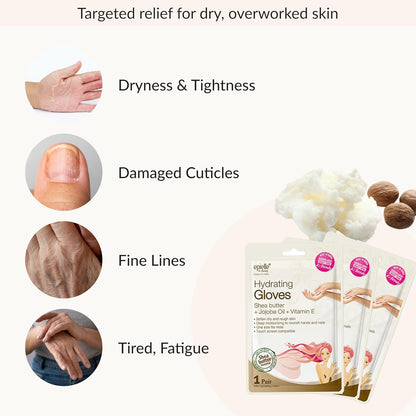 Epielle Hydrating Foot Mask 6 Pairs, Relieve and Soften with Shea Butter & Jojoba Oil, Deep Moisturizing Socks for Dry, Cracked Feet, Self Care Gifts for Women, Spa Kit
