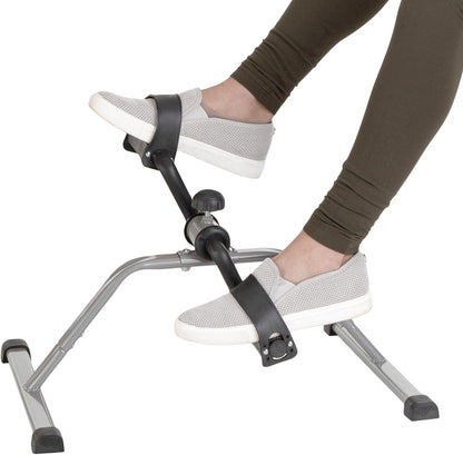 Under Desk Exercise Bike Pedal Exerciser – Mini Stationary Cycle with Adjustable Resistance, Calorie Tracker & Foldable Design – Compact Pedal Machine for Home, Office, or Physical Therapy by Wakeman