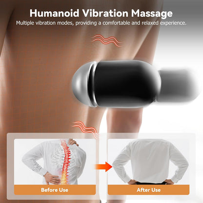 3 in 1 Smooth Spine Triple Fusion Back Massager,Sciatica Pain Relief Device with Heat & Vibration &Stretching, Back Massager for Pain Relief Deep Tissue, Lumbar Pillow for Office Home Use