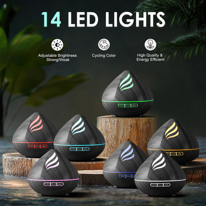 𝟔𝟖%𝐨𝐟𝐟 Essential Oil Scent Diffuser: 500ML Aroma Diffuser for Home Bedroom - 14 Colors LED, Remote Control, Ultra-Quiet Cool Mist Scent Diffuser with Timer for Family - Camel