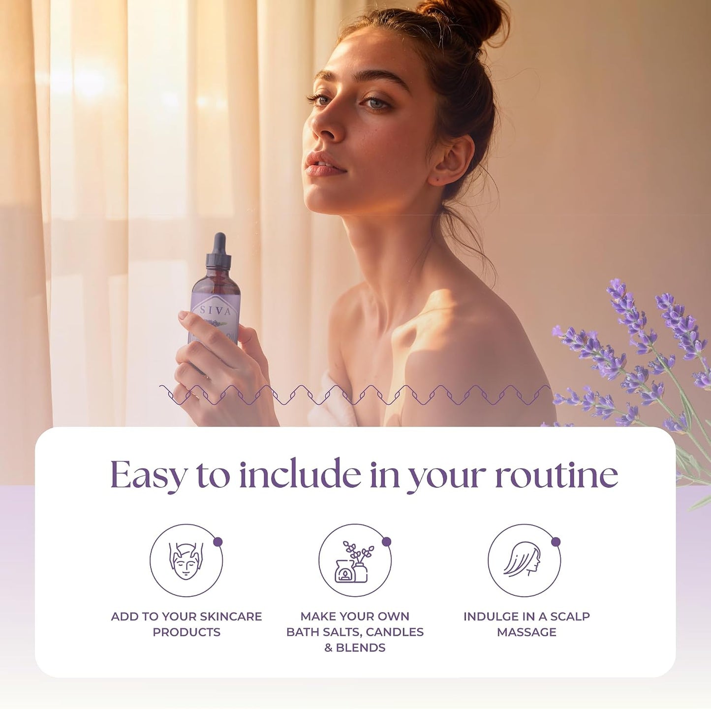 Siva Lavender Essential Oil, Huge Bottle, Large Size, 16 Fl Oz (473 ml)