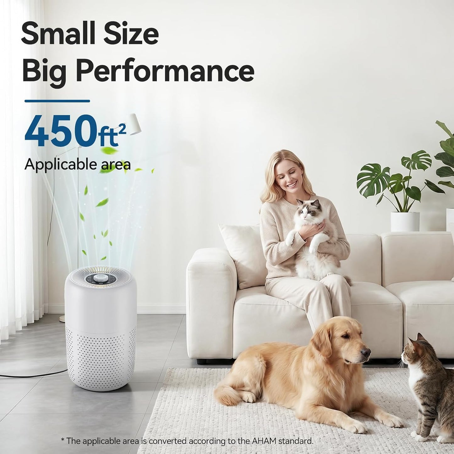 2 Pack YARIKI Air Purifiers for Bedroom with H13 True HEPA Filter,360° Air Intake,Essential Oil Diffuser,Night Light, 24dB Quiet Compact Air Purifier,P60