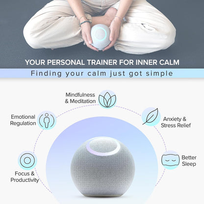 Reflect Orb: Smart Tracker for Stress Relief & Mental Health. Biofeedback Device to Enhance Focus, Reduce Anxiety, Support ADHD, Master Meditation & Mindfullness, Emotional Regulation Self-Care Gift
