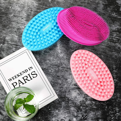 Silicone Body Scrubber Loofah 3 Pack Exfoliating Soft Loofah Shower Brush