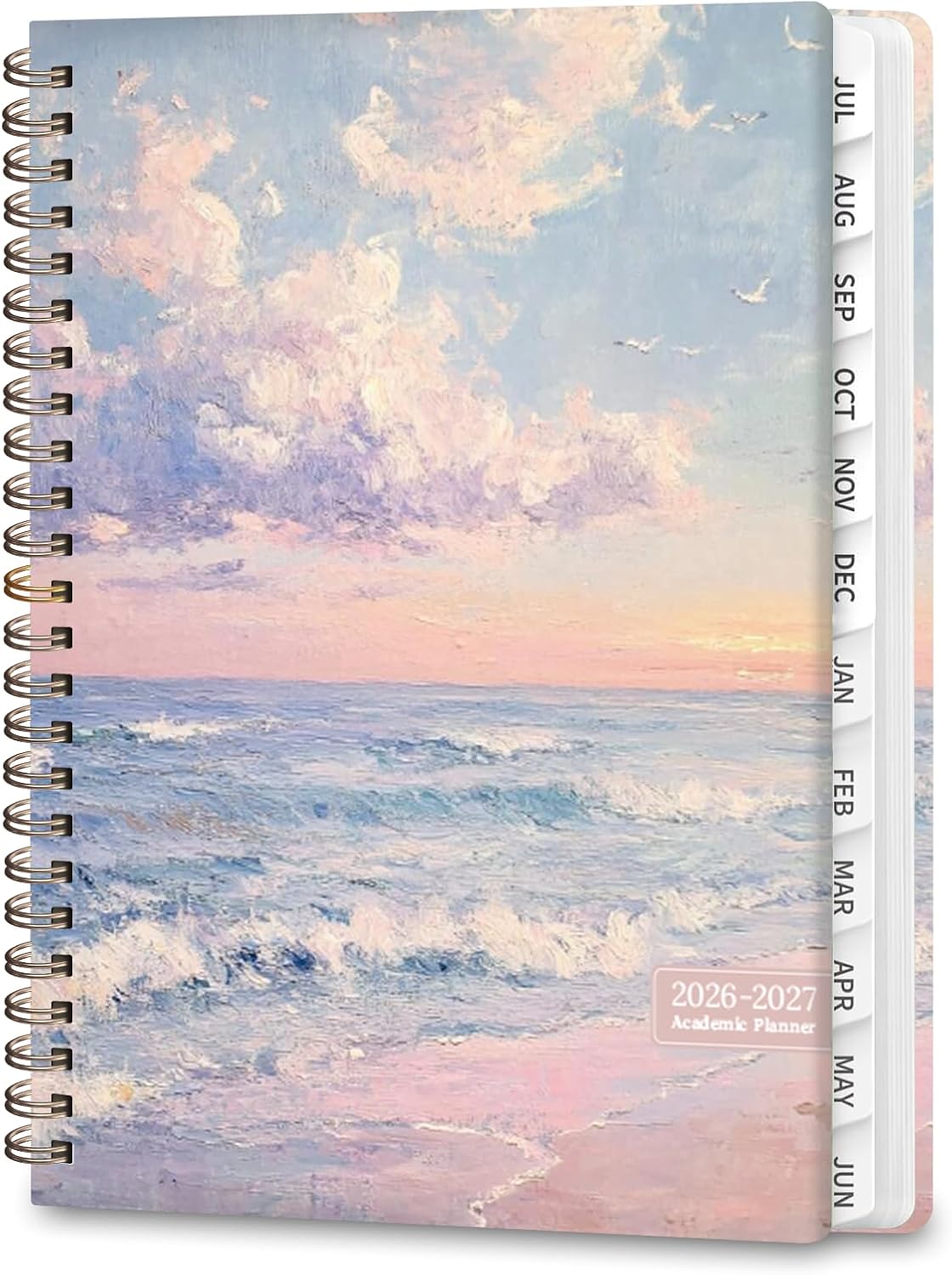 Planner 2026-2027, Weekly and Monthly Calendar Planner, JUL 2026 - JUN 2027 | A5(6.3'' x 8.5''), Hardcover, Agenda Book, Sprial Bound, Inner Pocket, Office and School Use