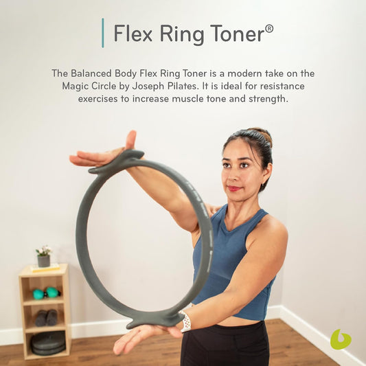 Flex Ring Toner with Handle Pads, Balanced Body Pilates Ring Circle