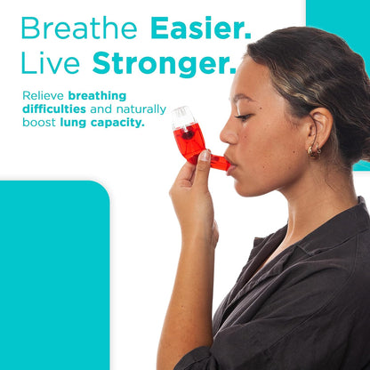 AirPhysio | Drug-Free Portable Breathing Trainer Device for Lungs | Breathe Better, Improve Lung Health & Mucus Clearance | Average Lung Capacity Device | Made in Australia