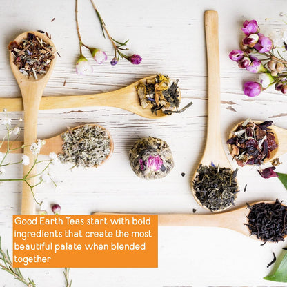 Good Earth Herbal & Black Tea, Sweet & Spicy, 18 Count Tea Bags (Pack of 6) (Packaging May Vary)