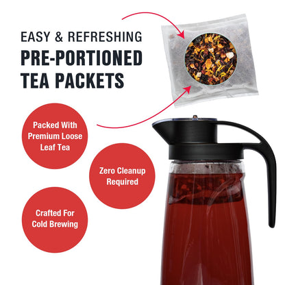 Tiesta Tea - 8 Herbal & Rooibos Sampler Dry Flight Set, Loose Leaf, No Caffeine, Makes Hot and Iced, Assorted Tea Sets with Herbal, Chai, Fruit Blends & More, 8 Resealable Sample Pouches
