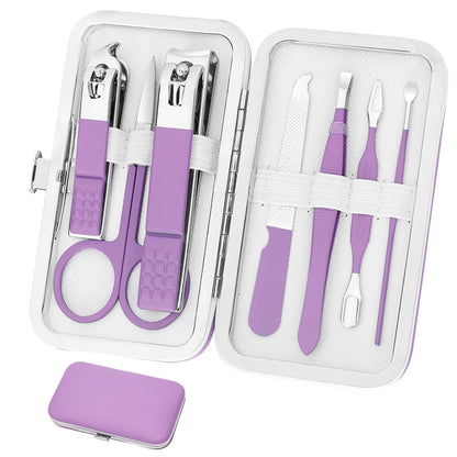 Manicure Set Men Finger and Toe Nail Clippers Set Professional Manicure Pedicure Kit with Travel Case Personal Care Tools Accessories Nail Grooming Kit Gifts for Men Women Father Mother