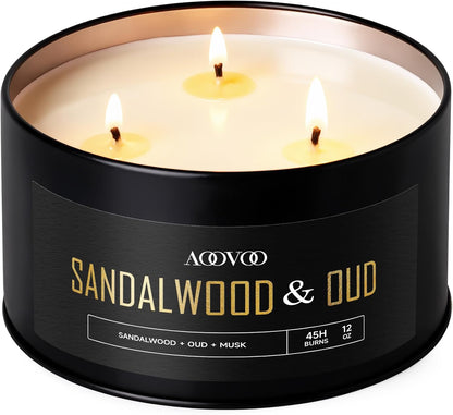 AOOVOO Coconut Vanilla Candles - 9 oz Scented Candles, Aromatherapy Candle, Soy Candle for Home Scented
