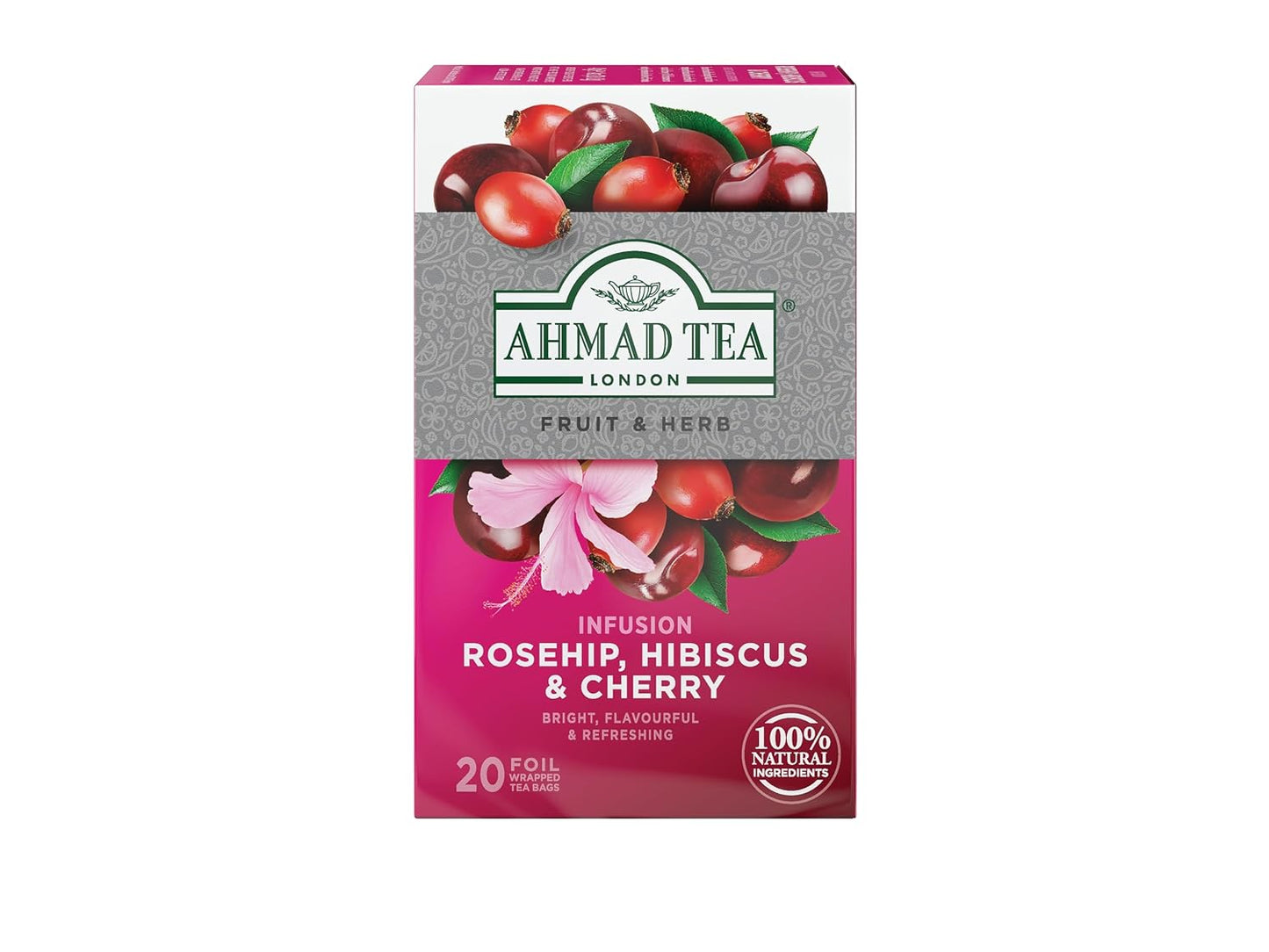 Ahmad Tea Herbal Tea, Camomile, Honey, & Lavender 'Sleep' Natural Benefits Teabags, 20 ct (Pack of 1) - Decaffeinated & Sugar-Free