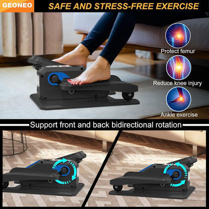 Under Desk Elliptical Machine, Electric Elliptical Leg Exerciser for Senior, Quiet and Compact Electric Seated Pedal Exerciser for Home with Monitor, Remote Control and 12 Adjustable Speeds