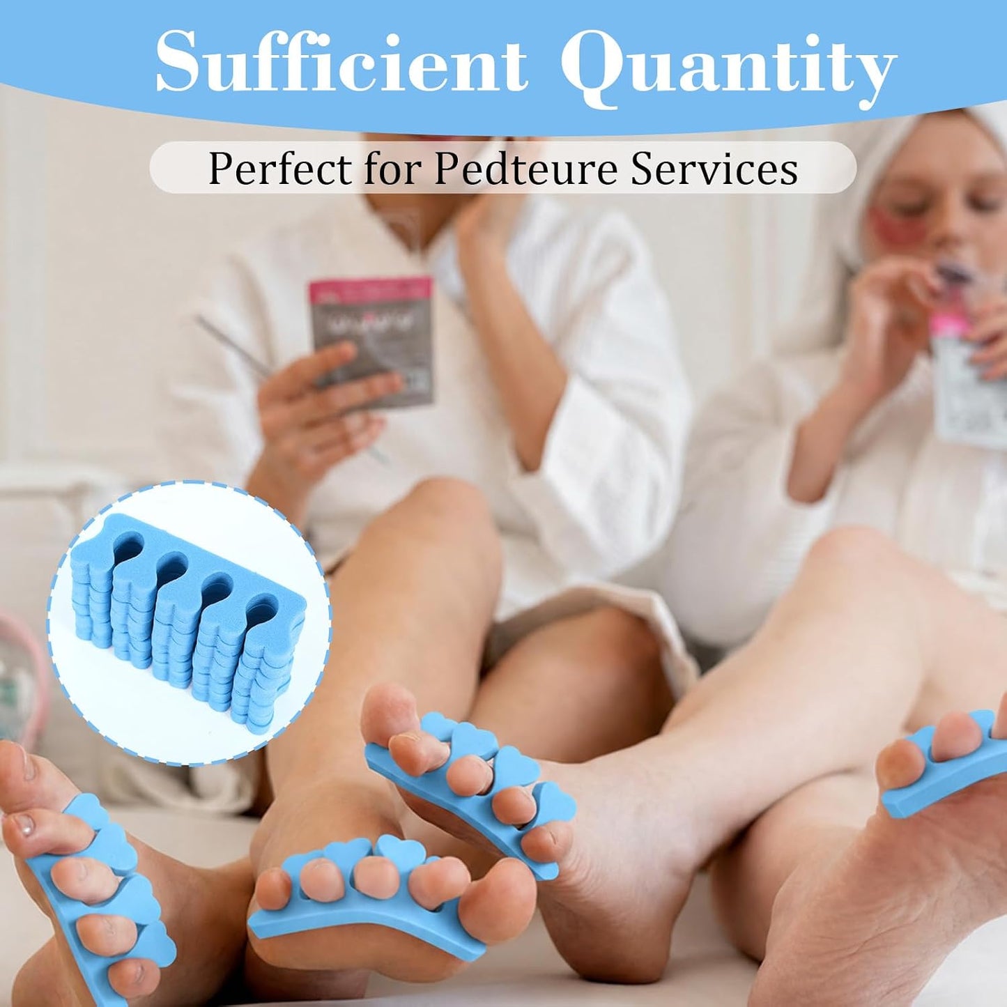 100 Pcs Sponge Toe Separators Soft Finger Separators Premium Pedicure Tool Kit Flexible Toe Divider Spacer for Polishing Pedicure Manicure Coating Nail Art Beauty Accessories (Pink)
