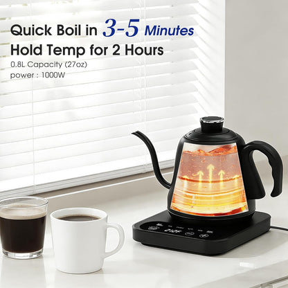 Gooseneck Electric Kettle Temperature Control: 316L Stainless Steel Inner