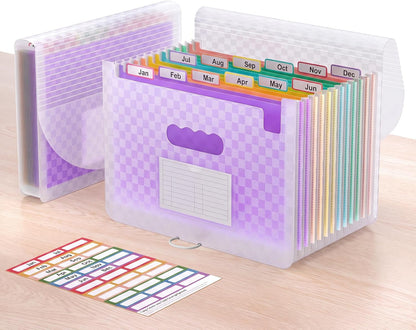 ThinkTex Accordion File Organizer, 12 - Pocket Expanding File Folders