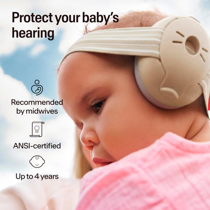 Alpine Muffy Baby Ear Protection for Babies and Toddlers up to 36 Months - CE & ANSI Certified - Noise Reduction Earmuffs - Comfortable Baby Headphones Against Hearing Damage & Improves Sleep - Blush