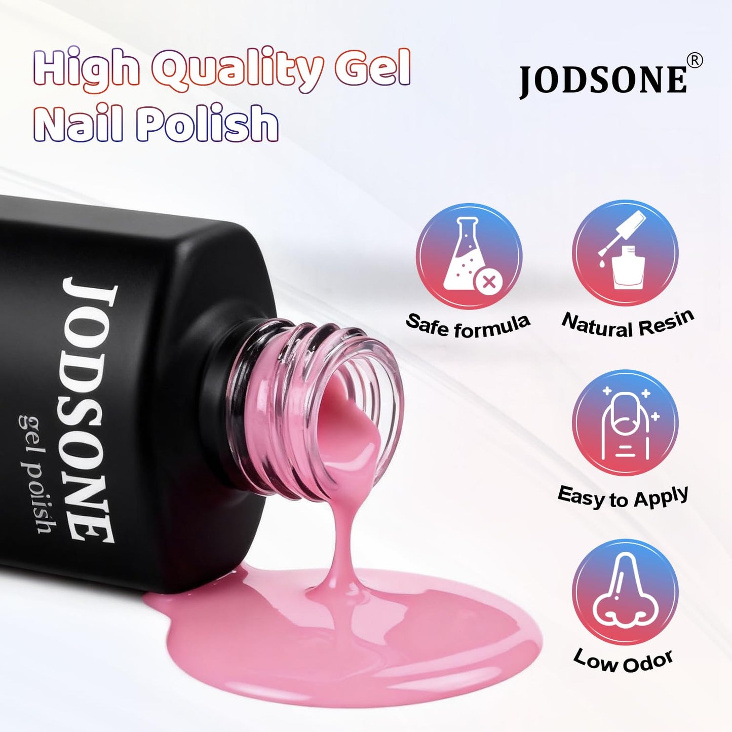 JODSONE Gel Nail Polish Kit with U V Light 32 Colors Gel Polish Nail + 4 Functional Adhesive Bottles Kit Soak Off Manicure Tools Gifts for Women