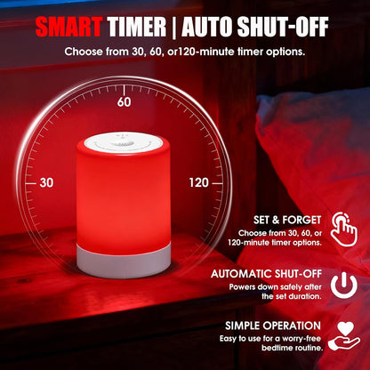 Red Light Therapy Sleep, Red Night Lights With 670nm Wavelength, Touch Control with 3 Distinct Color Modes, For Support Deep Relaxation and Improve Sleeping for Adult & Kid Bedroom, Gift