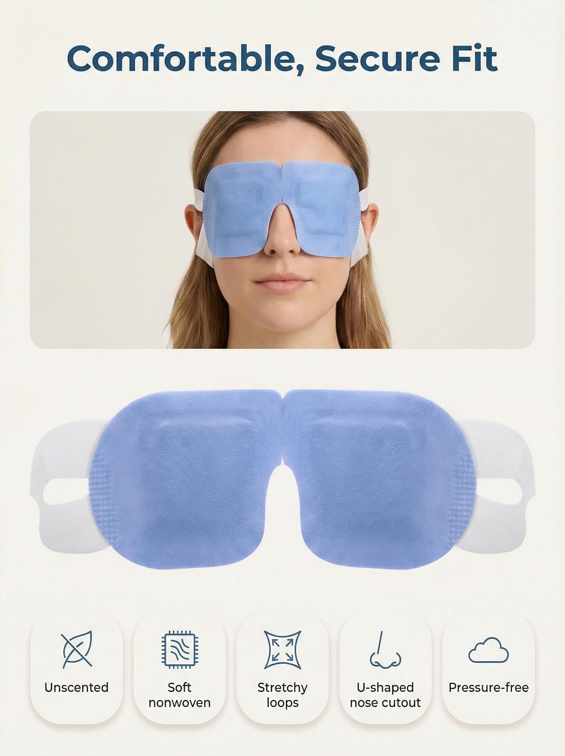 16 Pack Steam Eye Mask for Dry Eyes: Self-Heating Warm Compress for Stye Relief & Digital Eye Strain, FSA&HSA Eligible, Travel & Spa Essential, Disposable, No Microwave, Self-Care Gift, Unscented