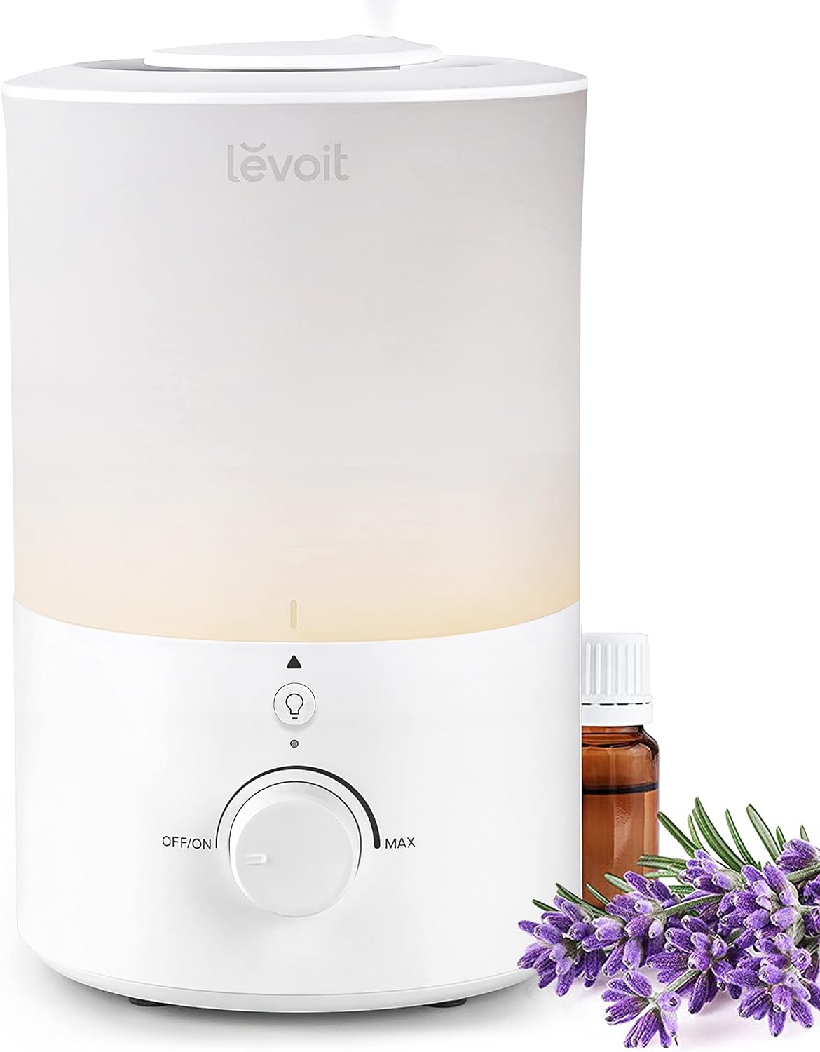 LEVOIT Humidifiers for Bedroom, Quiet, 3L Cool Mist, Essential Oil Diffuser | Top Fill/25Watt - Home/Large Room - 360° Nozzle - Rapid Ultrasonic Humidification for Baby Nursery/Plant