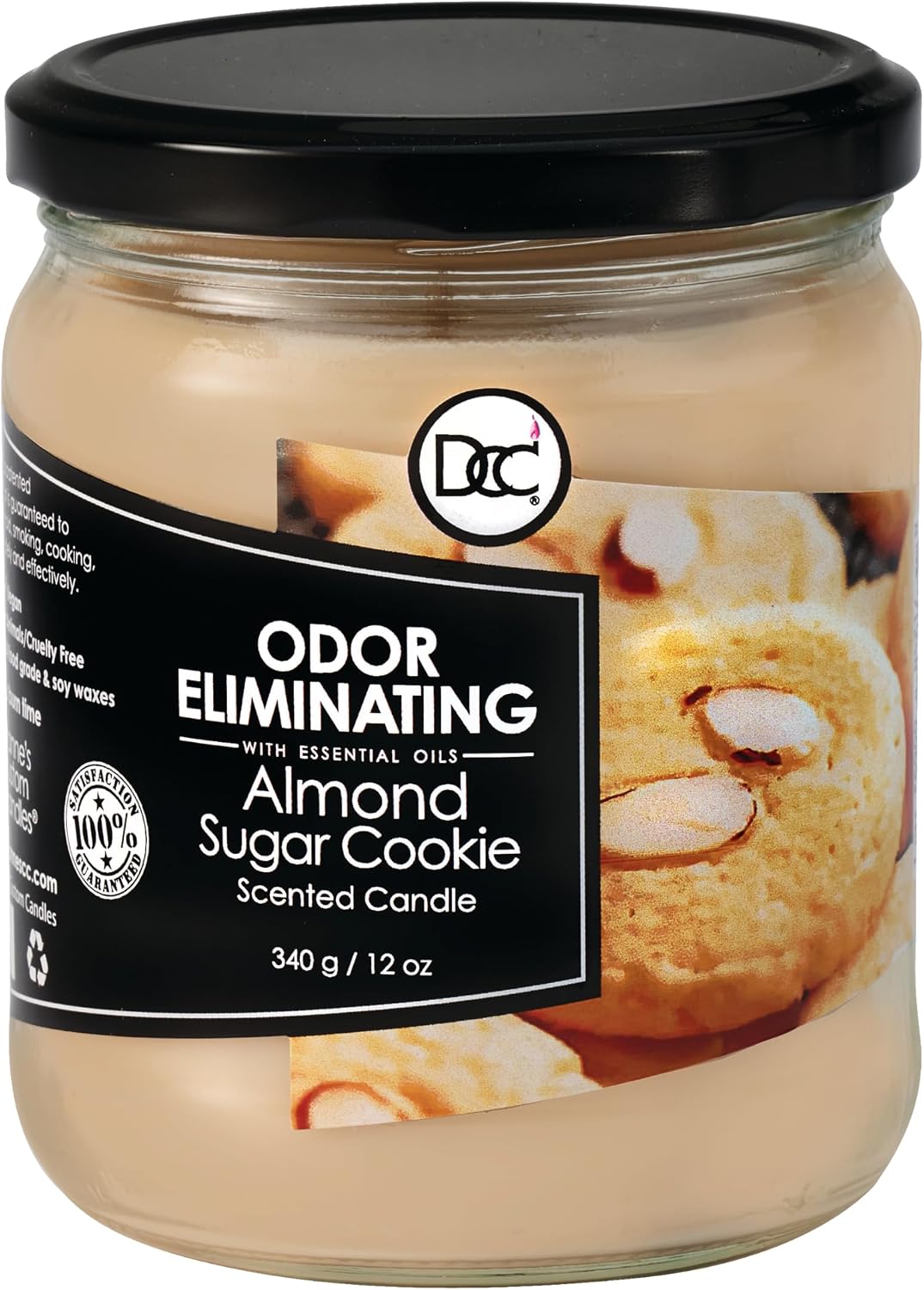 Vanilla Bean Odor Eliminating Highly Fragranced Candle - Eliminates 95% of Pet, Smoke, Food, and Other Smells Quickly - Up to 80 Hour Burn time - 12 Ounce Premium Soy Blend - Colors A