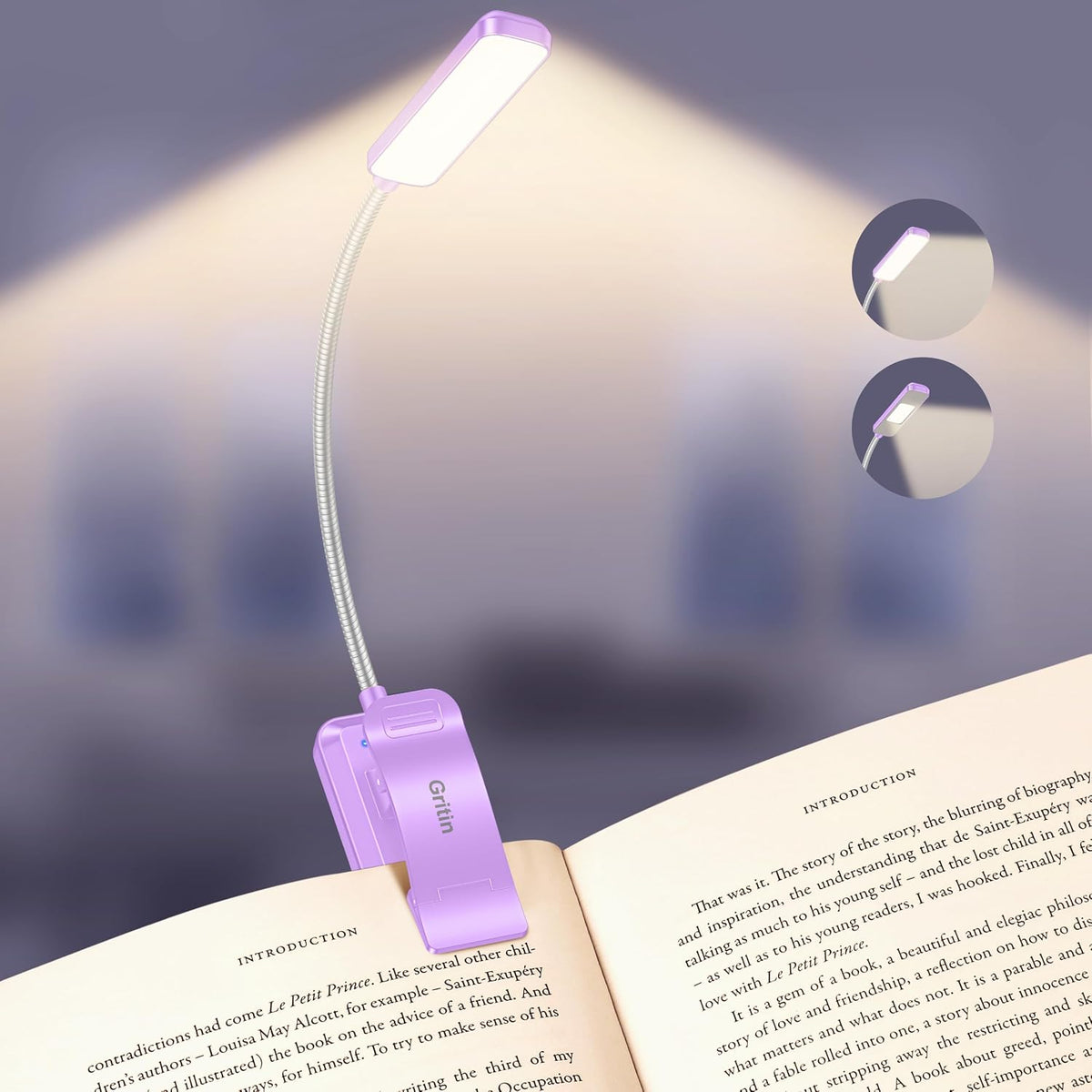 Gritin 2026 Gen 2 Book Light for Reading- 30 Eye Caring Full Spectrum LED