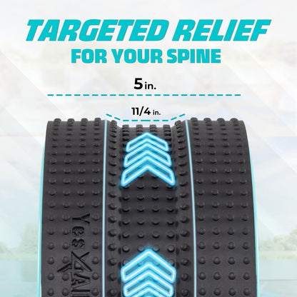 Yes4All Yoga Wheel Roller, 500 lb Capacity Back Cracker Roller for Comfort HIPS & Neck, Available in 6”/10”/12” Sizes