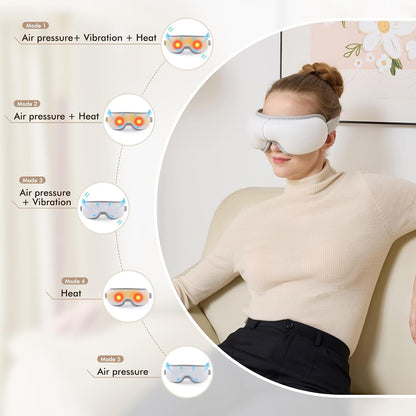 LAOBEN Eye Massager with Heat for Migraine Relief, Dry Eye and Better Sleep