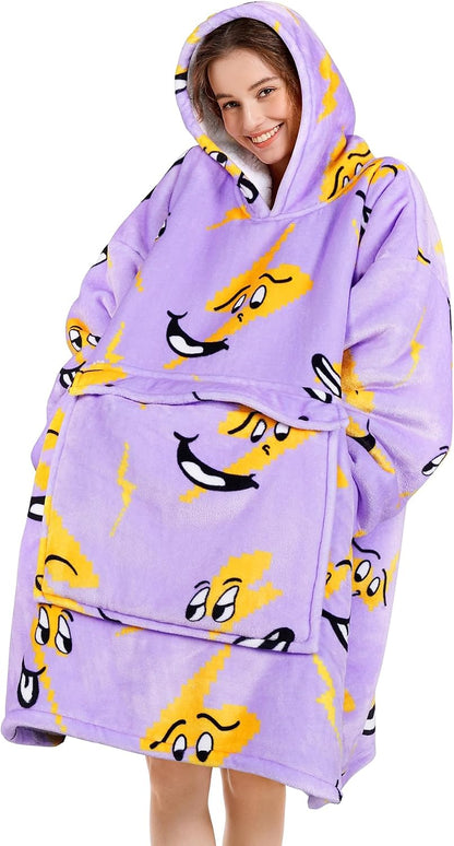 Narecte Cozy Oversized Blanket Hoodie Wearable Blanket Adults Soft Hooded Blanket Hoodie Birthday Gifts for Women Christmas - Colors A
