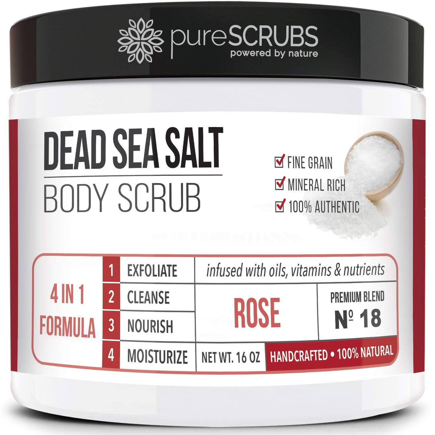 pureSCRUBS Premium Cucumber Body Scrub Set, Exfoliating Dead Sea Salt Scrub