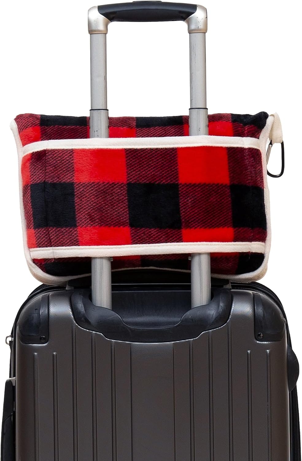 Carstens, Inc. Travel Blanket, Premium Compact 2-in-1 Airplane Blanket/Pillow, Open Sky Blue Aztec