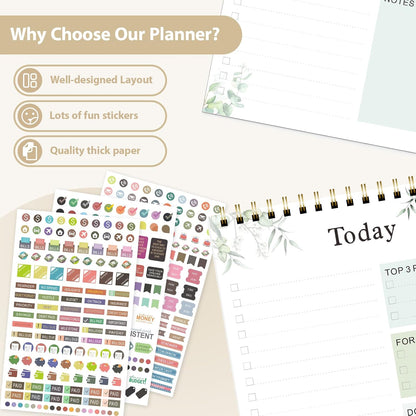 Weekly To Do List Notepad, Undated Planner with 52 Sheets (8.5''x11'') | Desk Accessories and Supplies, Women & Man, Home School & Work