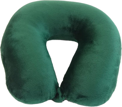 Wolf Essentials Adult Fleece Travel Neck Pillow for Airplane, Charcoal