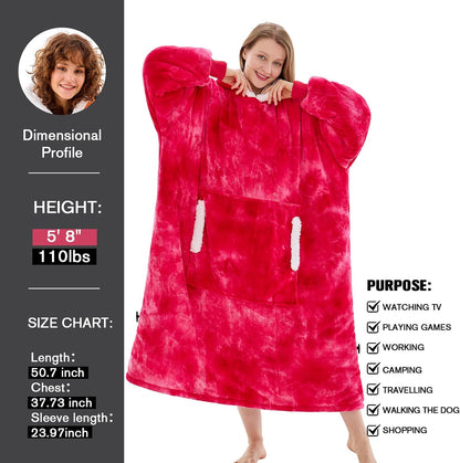 yescool Wearable Blanket Hoodie as Christmas Birthday Gifts for Women Mom - Colors A