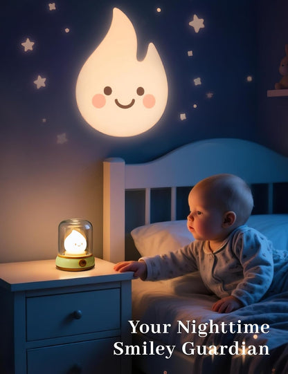 WANIDEA Flameless Candles Lamp, Led Candles,Cute Kerosene Lamp,Silicone Flame Amber Light,Adjustable Dimmable Rechargeable Night Light for Kids,Girls,Teenager Kids Bedroom Christmas