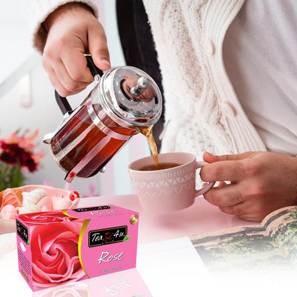 Tea4U Rose Black Ceylon Tea Bags - Finest Sri Lankan Tea - 25 Count