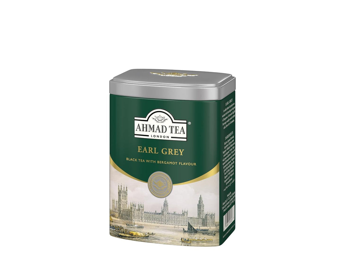 Ahmad Tea Caddy Gift Tin, English Scene, Earl Grey, 100 Gram