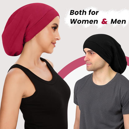 ZHENSILK Silk Bonnet for Sleeping Women, Adjustable Silky Satin Lined Sleep Cap, Silk Hair Wrap Slouch Beanie Hat