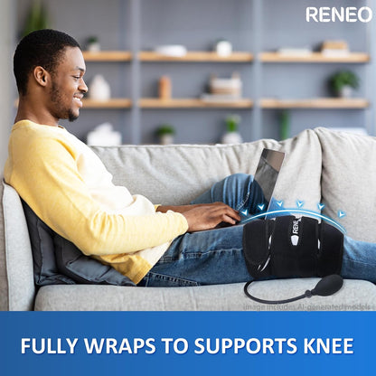 RENEO Compression Knee Ice Pack Wrap with Air Pump